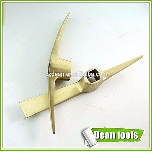 Hand pickaxe digging tools,non sparking copper alloy pickaxe hammer with wooden handle