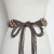 Import Handmade wax rope round wooden beads with retro patterns waist chain women from China