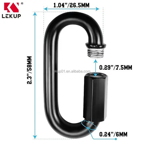 Heavy Duty Chain Connector High Strength Anti-Rust 2.3 Chain Quick Links Multipurpose Chain Carabiner