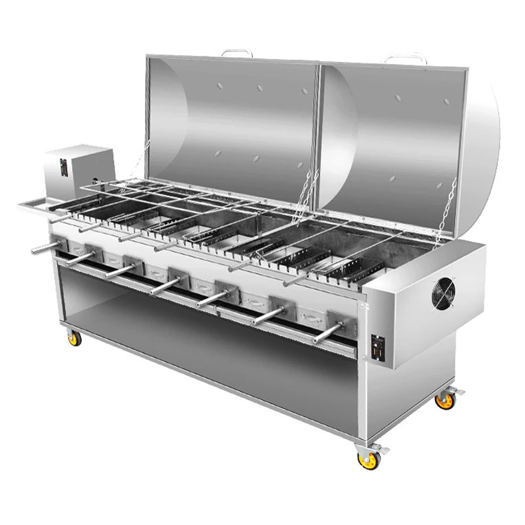Heavy Duty commercial outdoor automatic stainless steel charcoal bbq grill