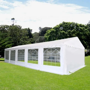 Heavy duty Garden white PVC gazebo party tent 16x32 with sides