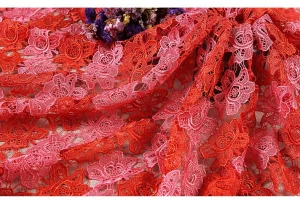 Heavy Embroidery Lace Fabric Chemical Crochet Lace Fabric High quality Polyester Lace Fabric For Dress