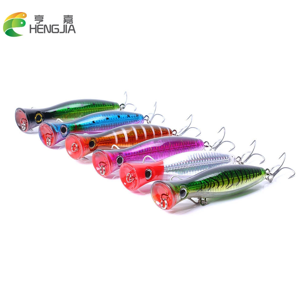 Hengjia 13cm 43g Popper Lures Fishing Sea Saltwater Floating Lure Bodies Artificial Bait