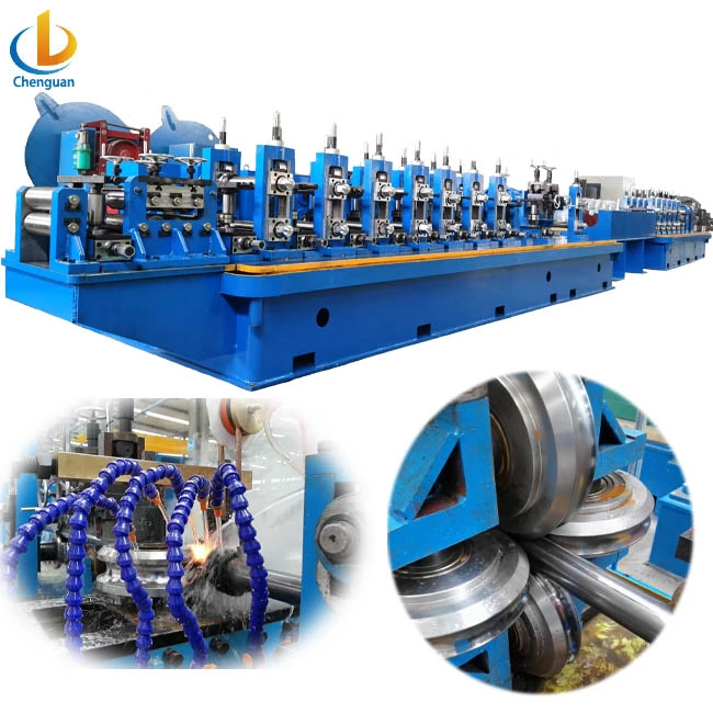 HF Welder Galvanized Pipe Making Machine Carbon Steel Tube Mill For Cooling Pipe