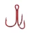 Import High Carbon Steel Three Anchor Hooks Treble Fishing Hook Big Size Red Color 20pcs/box from China