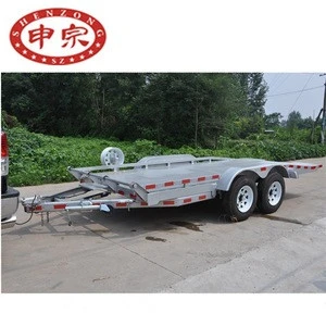high quality hot sales hydraulic lifting low bed flat car transporter utility trailer