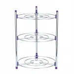 High Quality Metal Iron Standing 5 Tiers Pots and Pans Storage Rack Chrome Kitchen Pan Stand Pot Saucepan Storage Holder Rack