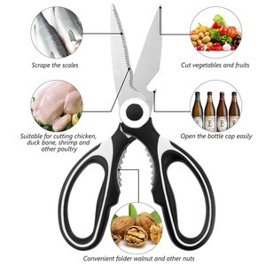 High quality multi-purpose kitchen scissors with seafood scissor set