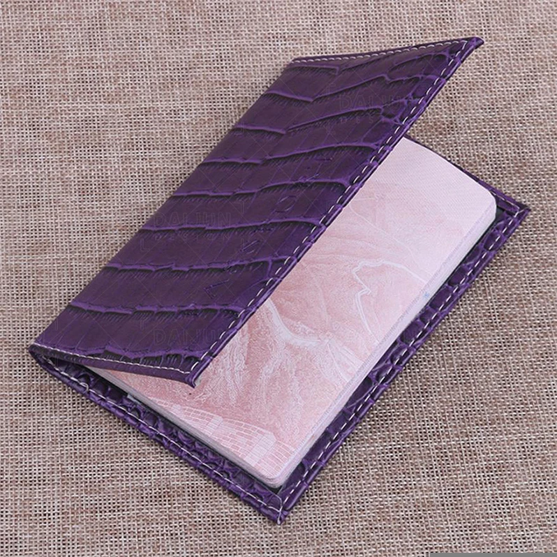 high quality snake skin PU material passport holder,passport cover