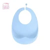 High Quality Soft Adjustable Easy To Clean Reusable Toddler Infant Feeding Silicone Baby Bib