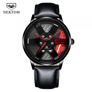 High quality Watches Men Wrist 2020 Custom Quartz Watch Super car wheel men watches
