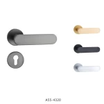 high quality wooden door handle lock,zinc alloy privacy door handle A55-4320