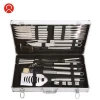 High Quality27cs Stainless Steel BBQ Grill Tools Set with Aluminum Case