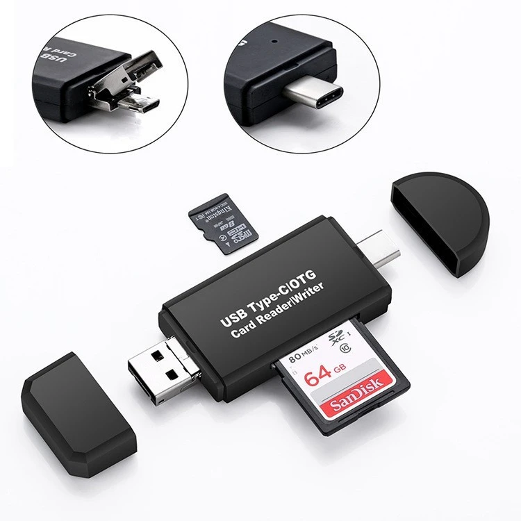 High Speed Two Card Slots Mobile PC OTG TF/SD Reader USB 2.0 Multi Function Card Reader/Adapter