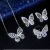 Import Hollow Butterfly Necklace Earrings Ring Set Cross-border Hot Sale Butterfly Series Simple Zircon Clavicle Chain Necklace from China