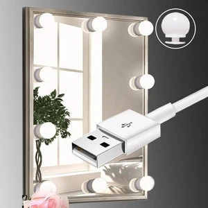 Hollywood Style Makeup Mirror Vanity LED Light Bulbs Kit with USB Cable Power Supply Vanity Mirror Lights