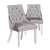 Import Home furniture velvet dining chair grey fabric dining room chairs chromed stainless steel dining chair in UK from China