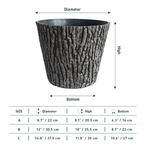 Buy Home Outdoor Garden Decorative Plants Plastic Pots Plastic Wood ...