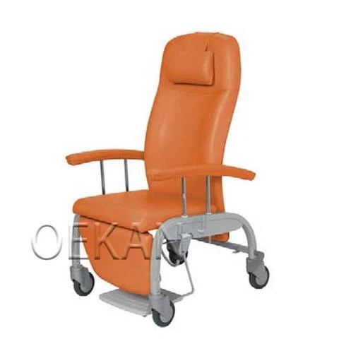 Hospital Furniture Hospital Folding Medical Recliner Transfusion Chair with Wheels and Footrest