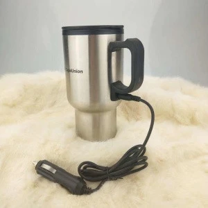 hot popular double wall stainless steel electric travel car-plug heating mugs