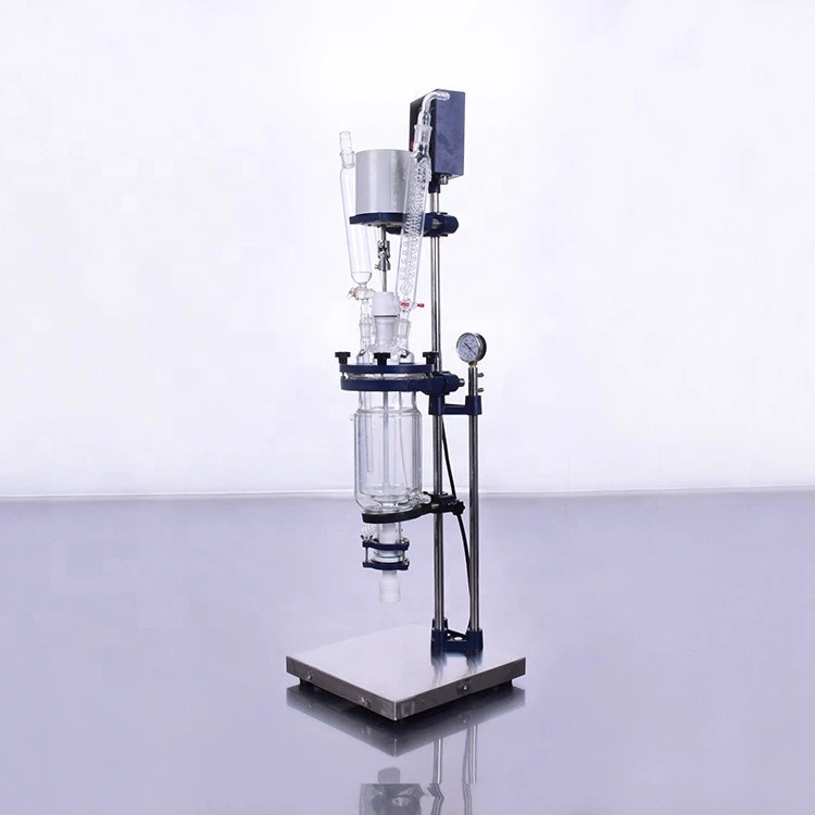 Hot sale 1L micro jacketed glass vacuum chemical reactor