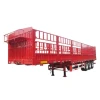 Hot sale 3 Axle Livestock Animal Cattle Transport Side Wall Fence Cargo Semi Trailer