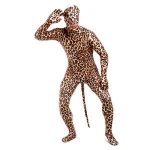 Hot Sale Animal Costume Leopard Zentai Suit with Eyes & Mouth Opened