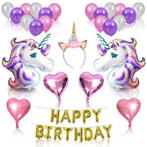 Hot-sale happy birthday unicorn cake topper, unicorn cupcake topper, unicorn party supplies