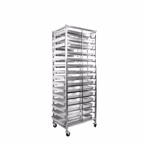 Hot Sale High Quality Commercial Stainless Steel Bread Tray Bakery Rack Trolley for Store