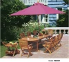 Hot sale high quality outdoor garden furniture solid wood long chairs and table set