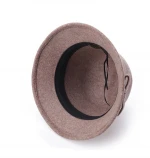 Hot sale modern wide brim wool felt hat blank wholesale men fedora hat