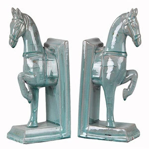 Hot Sale Personalized Handmade ceramic Horse Bookends