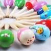 Hot-sale wholesale colorful mini maracas wooden toys musical instrument