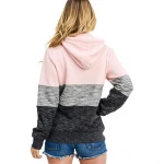 Hot sale womens  fleece midweight casual 1/4 Zip-Up Pullover Hoodie Sweatshirt