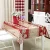 Import Hot sales pvc double face gold emboss red table cloth wedding table cover christmas table cloth from China