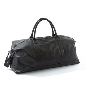 Hot selling high quality genuine leather duffle bag men leather travel duffel bag