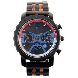 Hot selling luxury quartz wooden watches easy read dial chronograph mens business multi-function man watch waterproof wristwatch