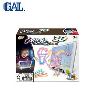 Hot selling product glowing doodle flash magic 3d drawing board toys for kids
