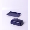Hot selling Sell well new type  blue ceramic  dish ceramic butter dish