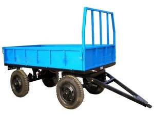 Hydraulic atv dump trailer 7C-3 tipping trailer /tractor trailed farm double axle trailer for sale