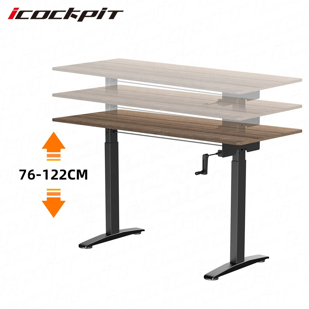 Buy Icockpit Most Popular Metal Frame Standing Desk Manual Lifting ...