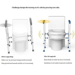 Improved  Clamp fixed  toilet rails  ,elderly use toilet frame , toilet railing for the serniors
