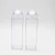 Import In stock popular rectangle bpa free resauble 500ml clear milk carton water bottle for juice from China