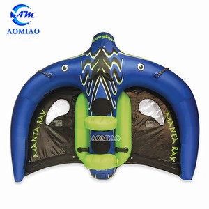 Inflatable towable water sports inflatable flying manta ray for water game