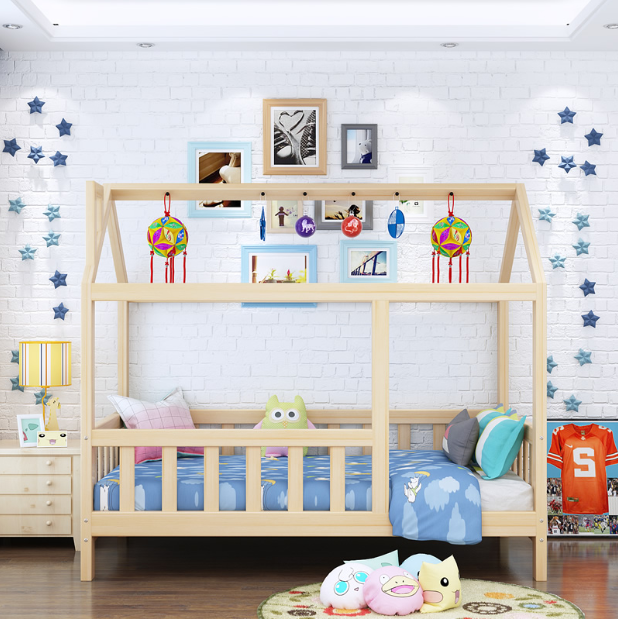 Buy Ins Childrens Solid Wood Bed Frame Simple Wooden Kids Bed With ...