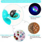 Interactive Windmill Cat Toys Cats Funny Kitten Toys with LED Light Ball Suction Cup Toy with Catnip for Indoor Custom ABS