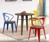 Iron dining room chair sets restaurant fast food table and chair