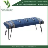 Iron Leg Upholstered Bench