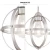 Iron Material One-Light Brushed Nickel Finish Mini Round Indoor Pendant Chandelier