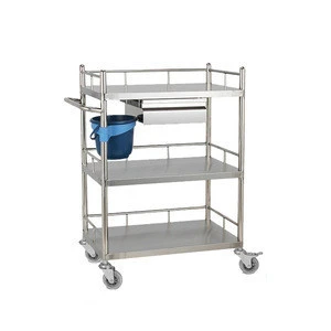 JF-V01 Medical full stainless steel surgical instrument trolley